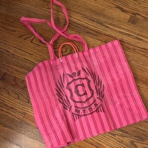 Consuela Pink Striped Tote Bag